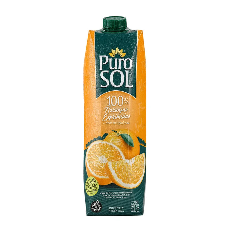 Jugo puro sol naranja 1l